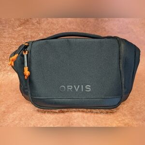 Orvis Black and Orange Men's Toiletry Bag